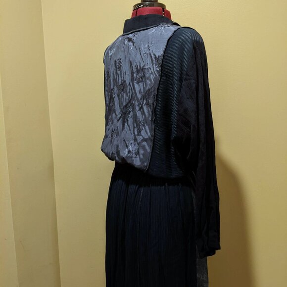 Vintage Spencer Alexis Patchwork Maxi Dress – Sapphire Blue Women's Size L (16) - Picture 14 of 16